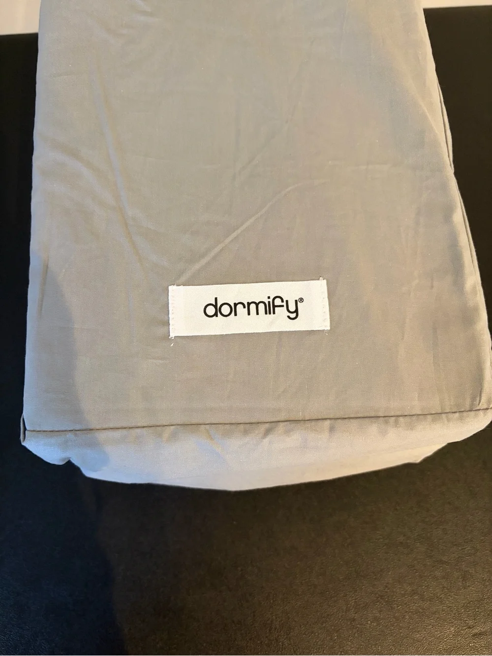 Dormify Grey Tufted Headboard with Matching Bedskirt